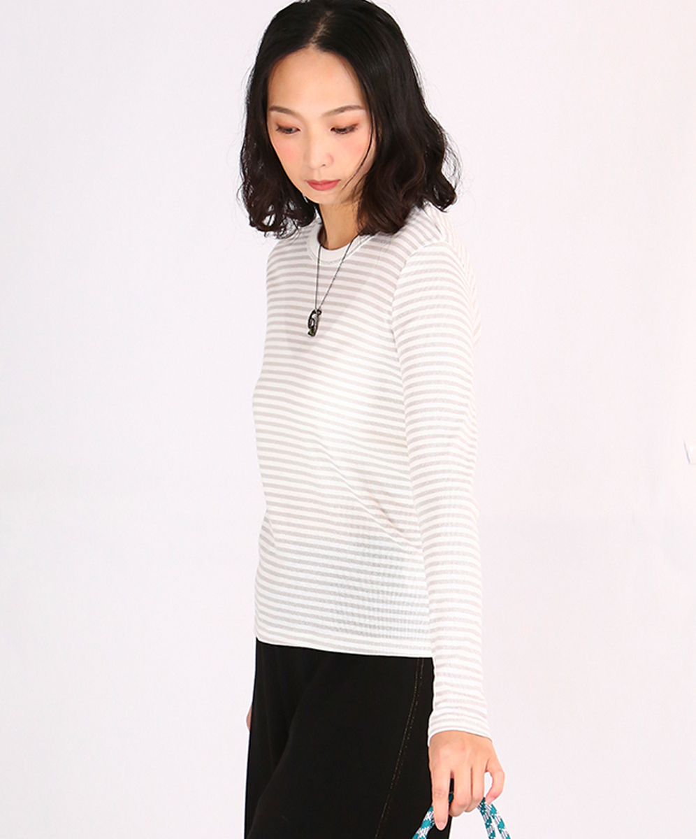 C`EST MOIJEU  經典金蔥條紋圓領上衣