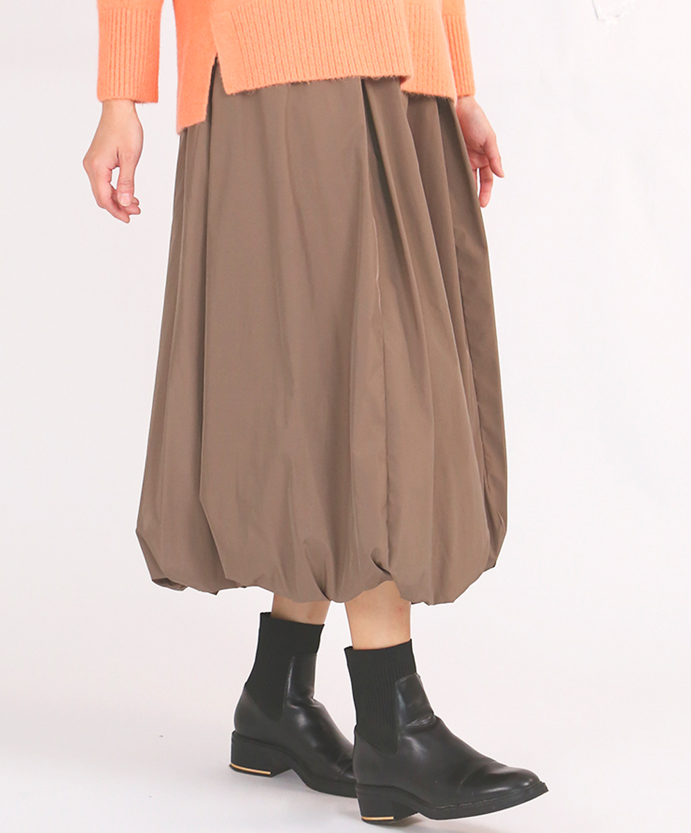 ARIES  率性簡約剪接打摺氣球裙