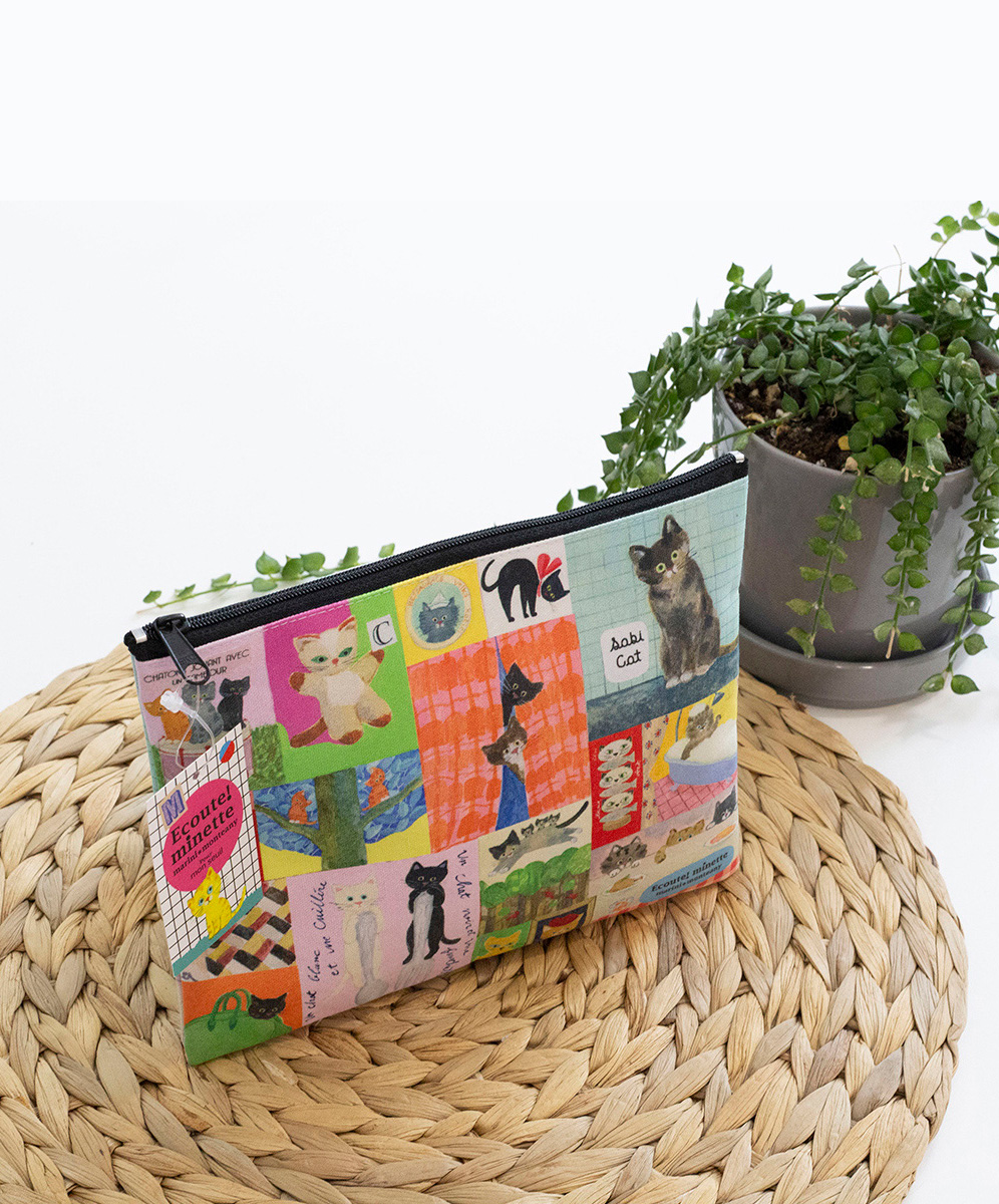 YINHWA 趣味貓咪圖案印花萬用包