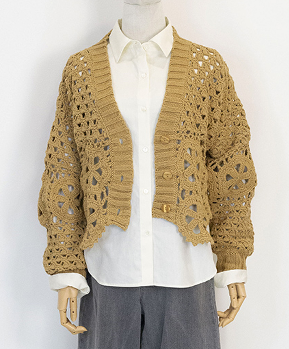 MIDIUMISOLID  古典氣質麻花針織外套