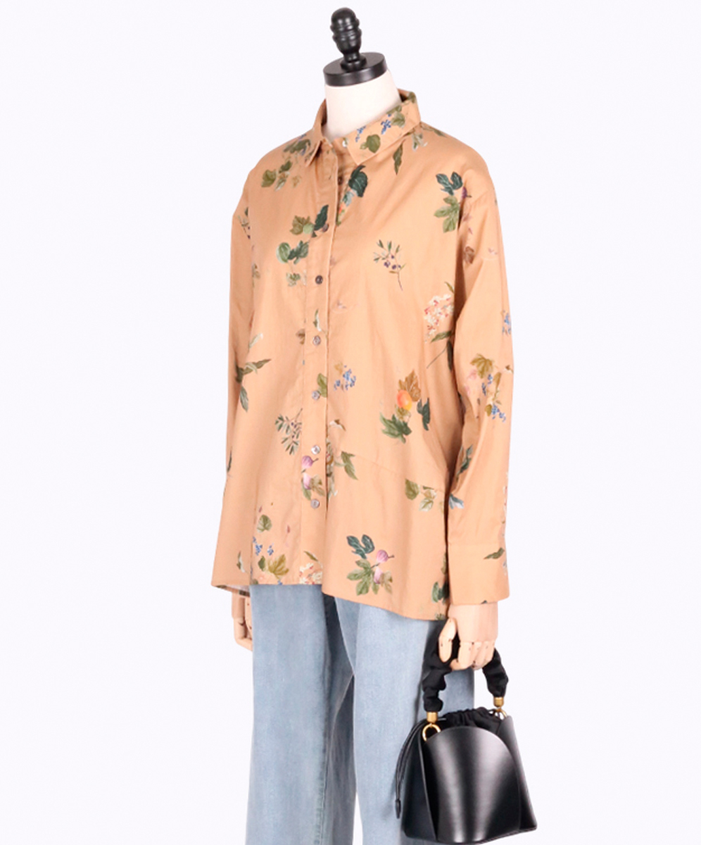 C`EST MOIJEU  古典花卉圖案印花襯衫